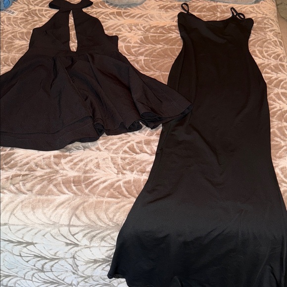 Source Unknown Elegant Black Backless Dress Set - Picture 1 of 3